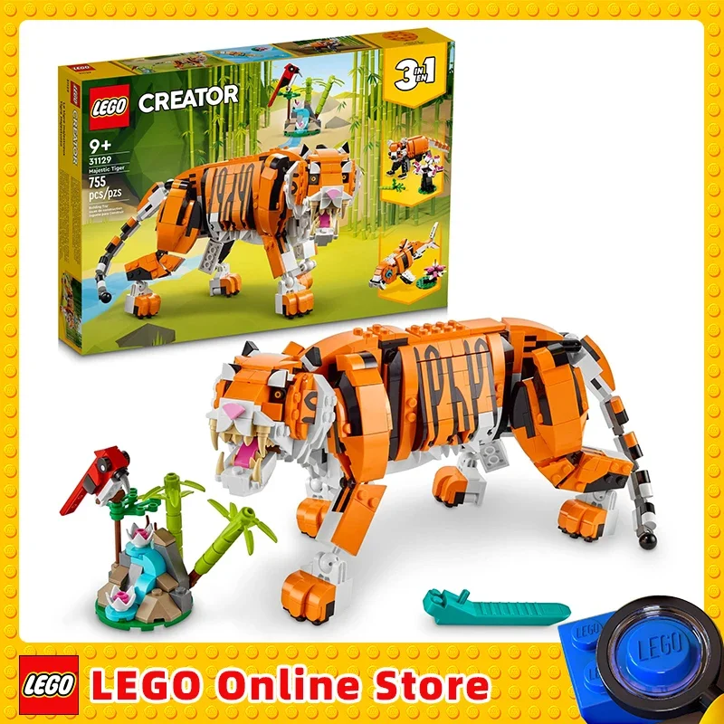 LEGO Creator 3in1 Majestic Tiger 31129 Building Animal Figures Toy Set Kids Boys Girls Ages 9+ Birthday Xmas Gift (755Pieces)