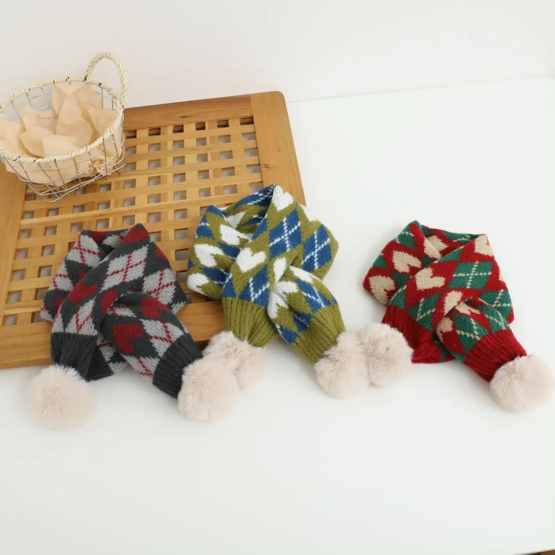 أطفال شتاء دافئ وشاح الكرتون الحيوان نمط لينة الجلد ودية الرقبة أدفأ دافئ وشاح من الصوف للأطفال ملابس داخلية وخارجية