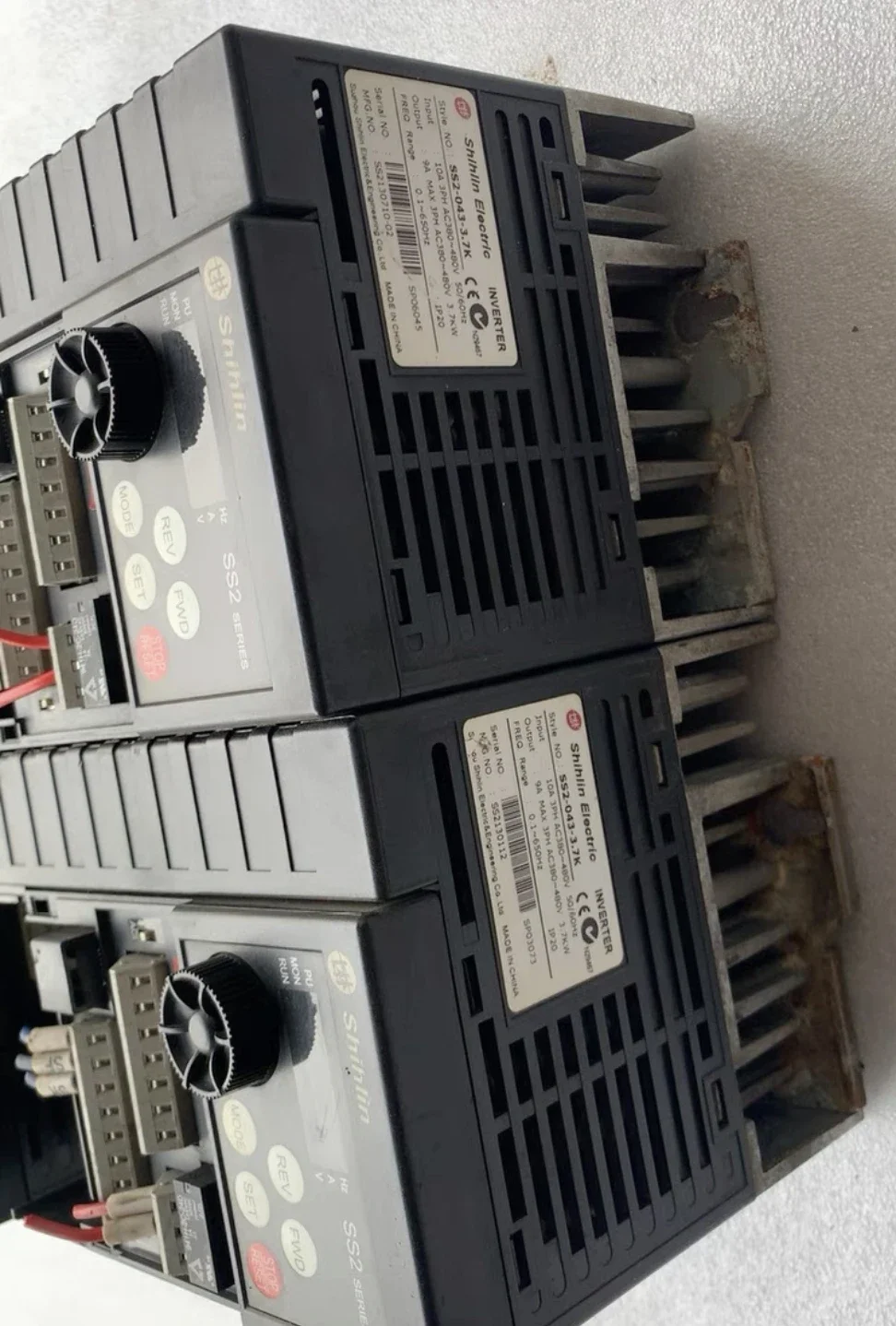 Used SS2 frequency converter, SS2-043-3.7K, 3.7 kw 380V, normal function