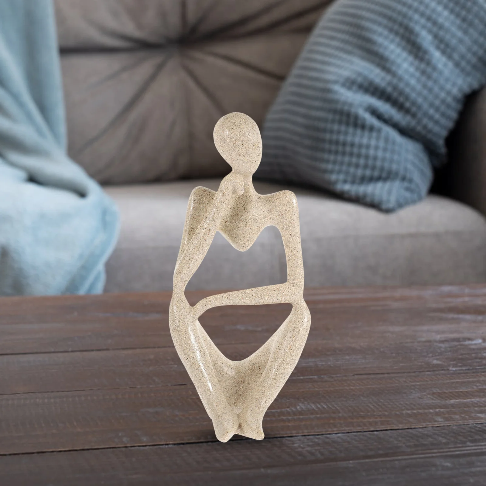 

Thinker Resin Sculpture Abstract Modern Minimalist Ornament Office Desktop Decor Study Room Accent Thinker Abstract Sculpture