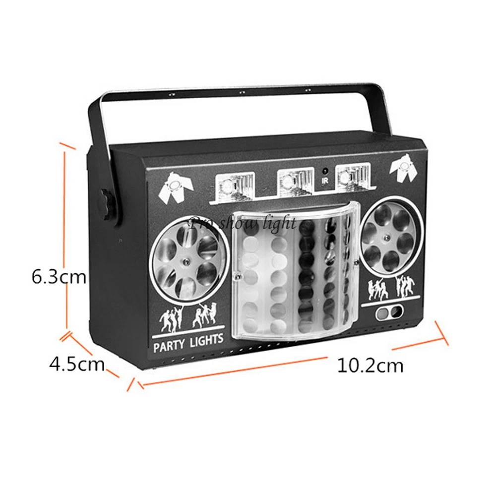 DJ Disco Show Lights LED Pattern Party Lights 5IN1 Effect LED Stage Light DMX Strobe Lights Remote Control Laser Light for Club