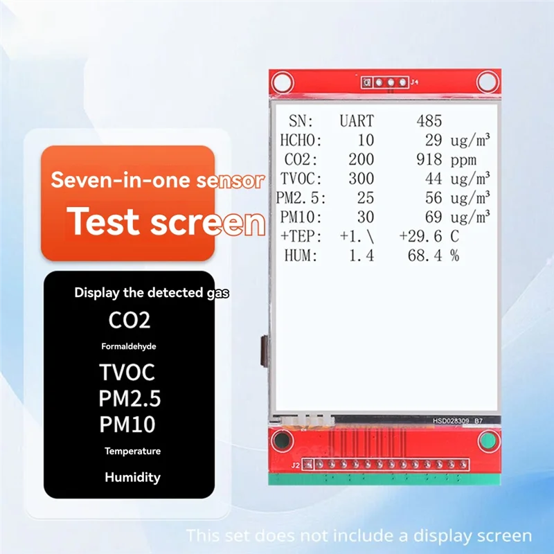 Módulo de sensor multifuncional B34B-CJ-702-U CO2/PM2.5/CH2O/TVOC e módulo coletor de detecção de temperatura e umidade 1 unidade
