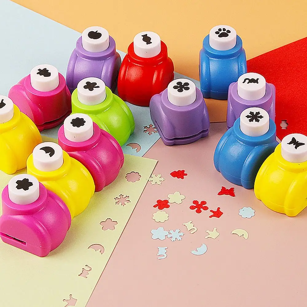 Multi-shape Flower Moon Hole Punch Creative DIY Paper Shaper Cutter Plastic Tags Craft Punch Kids Children Convenient Craft Tool