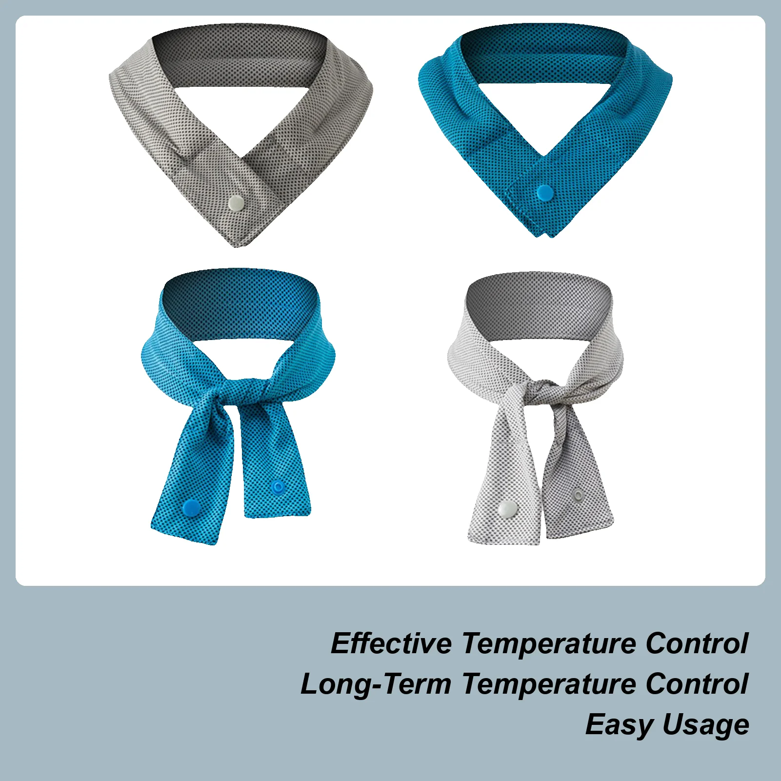 

Cooling Scarf for Neck Cooling Towels, Reusable Outdoor Ice Band Sports Headband Cooling Cooling Towel Dark Blue Gray Color