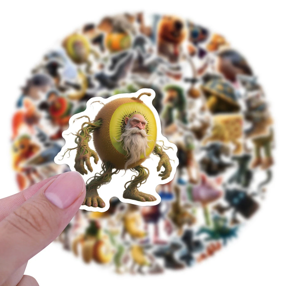 10/30/50/100 قطعة ملصقات الدماغ الإيطالية للأطفال تونغ تونغ ساهور مضحك الحيوان الشارات اللعب مقاوم للماء لتقوم بها بنفسك الهاتف سيارة