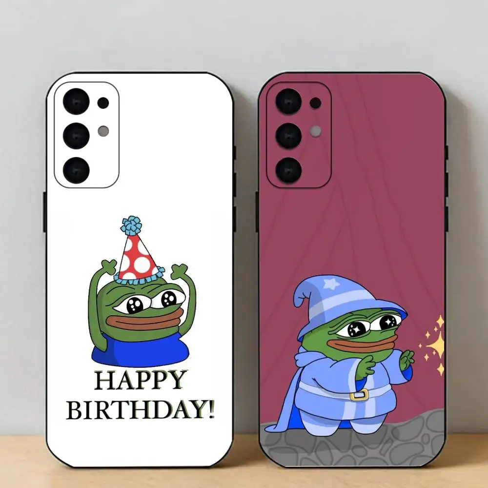 P-Pepe The Funny Frog   Phone Case For Samsung S25,24,23,22,30,21,10,9,Ultra,Plus,Lite Soft Black Case