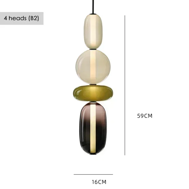 Nordic Gekleurde Snoep Hanglampen Koffiewinkels Restaurants Kunst Glazen Hanglampen Decoratieve Bar Verlichtingsarmaturen