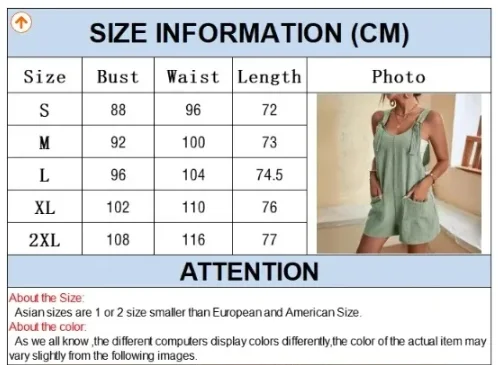 Pagliaccetti corti estivi casual da donna, larghi, solidi, senza maniche, con lacci, pantaloni a gamba larga, tute con cinturino e nodo con tasche