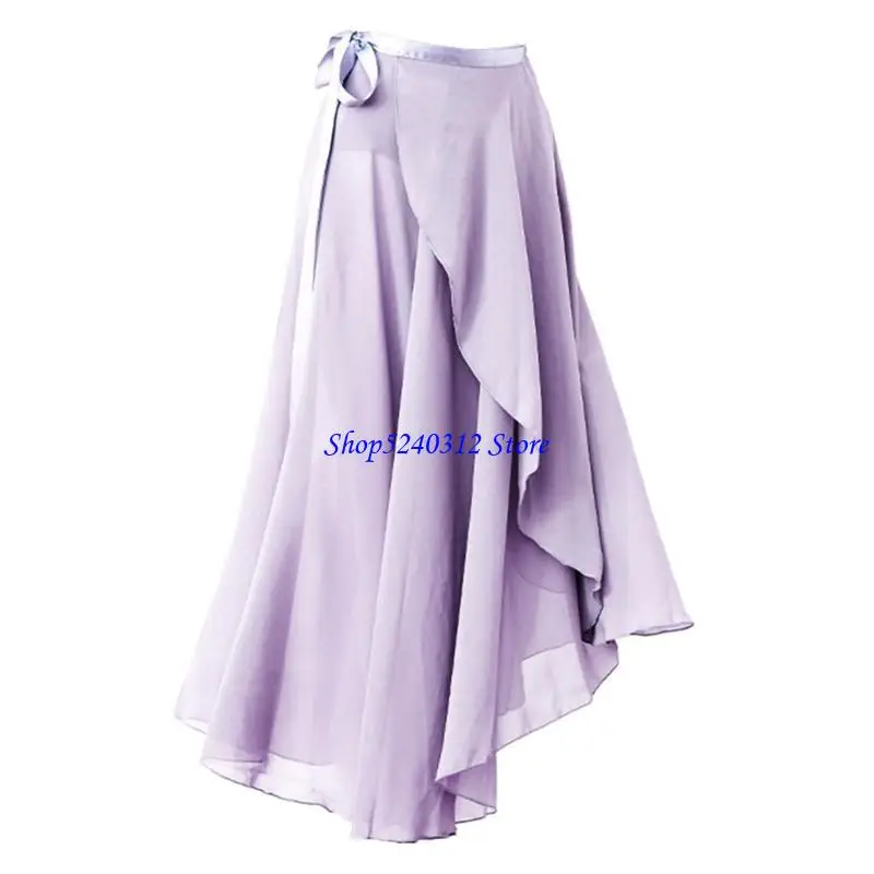 634C Ballet -outfit Lichtgewicht Wrap rok voor dansers vrouwen verstelbare taille stropdassen gymnastiek over sjaal voor