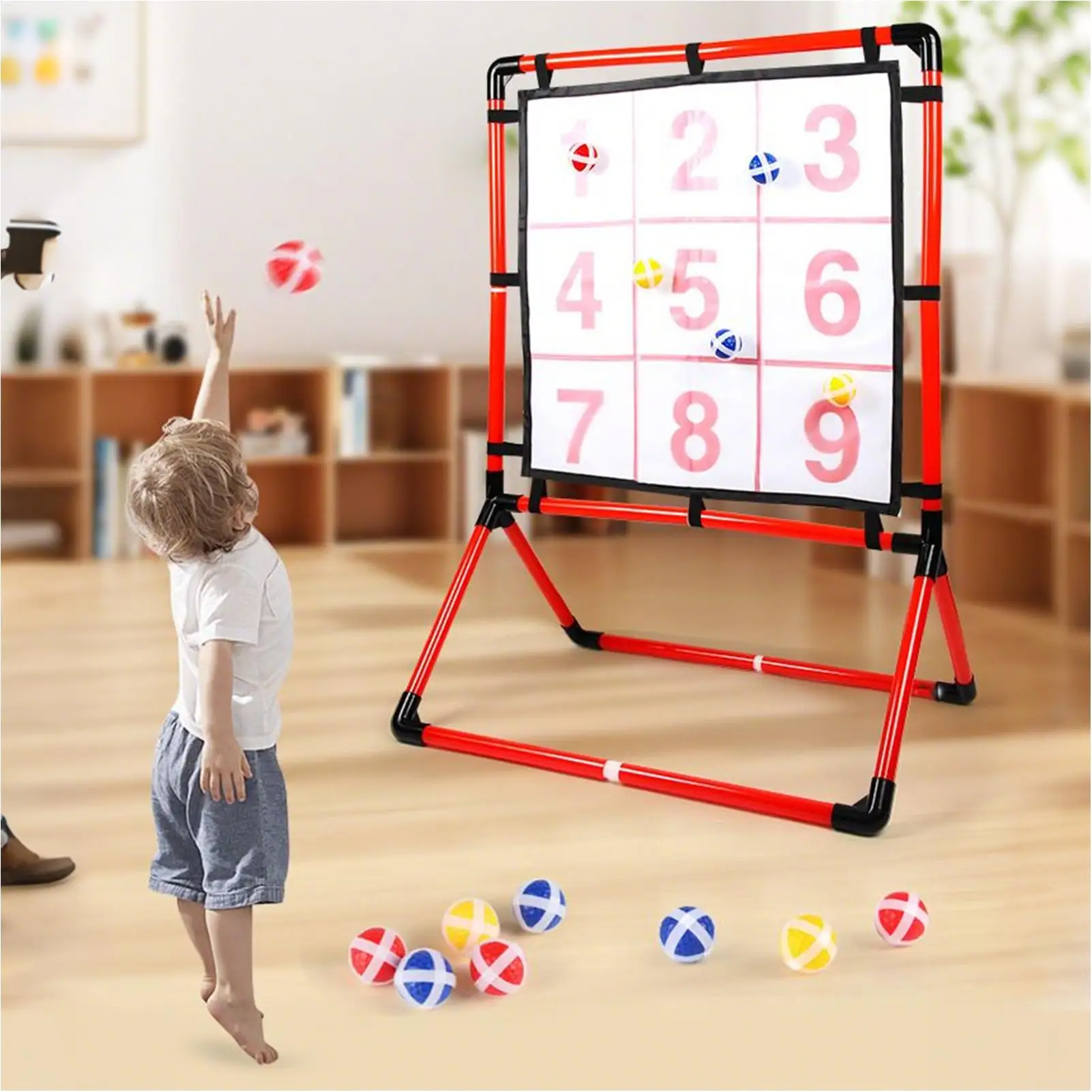 Ball Throwing Game 2 in 1 Throw Target Water Games Educational Toys Interactive for Home Playground Yard Garden Carnival Outdoor