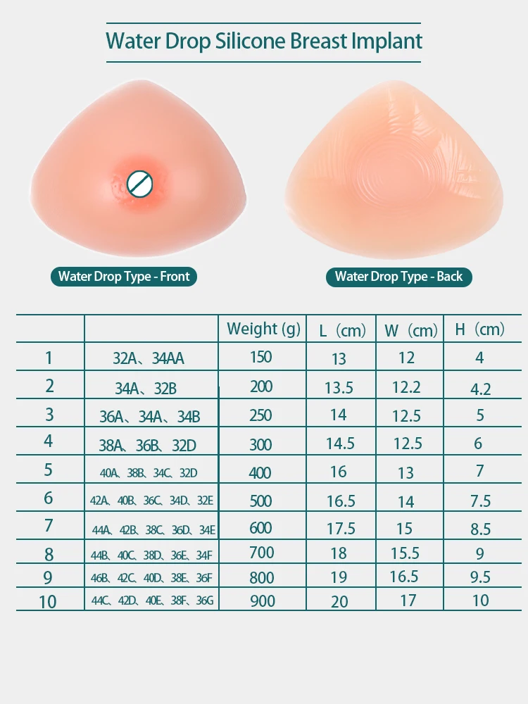 Silicone Breast Implants After Breast Surgery Brown Skin Tone Triangular Breast Filled Prosthesis Drag Queen Fake Breasts