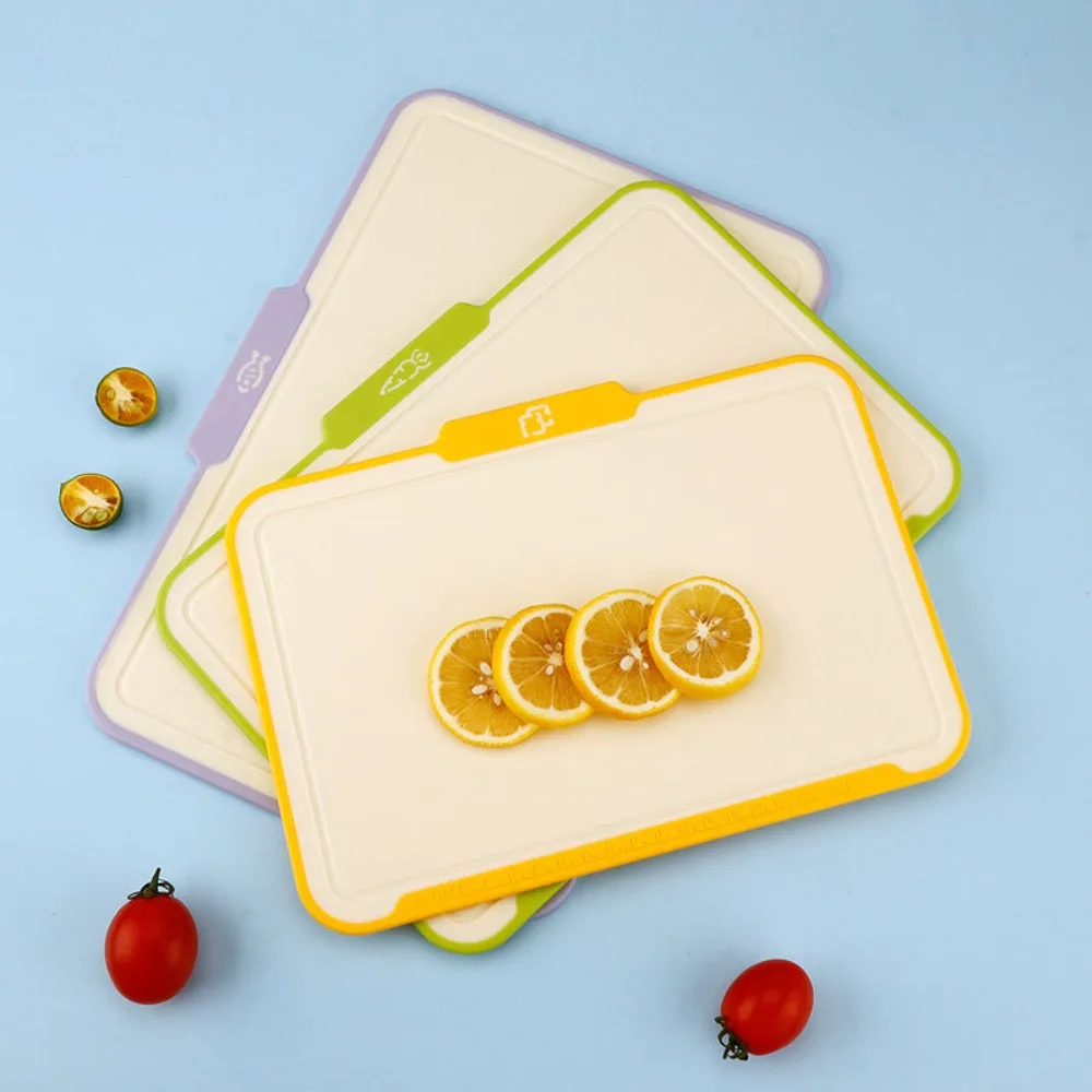 

Multi-Purpose Non-Slip Cutting Board Plastic Square Chopping Board with Storage Stand Charcuterie Board Food Preparation