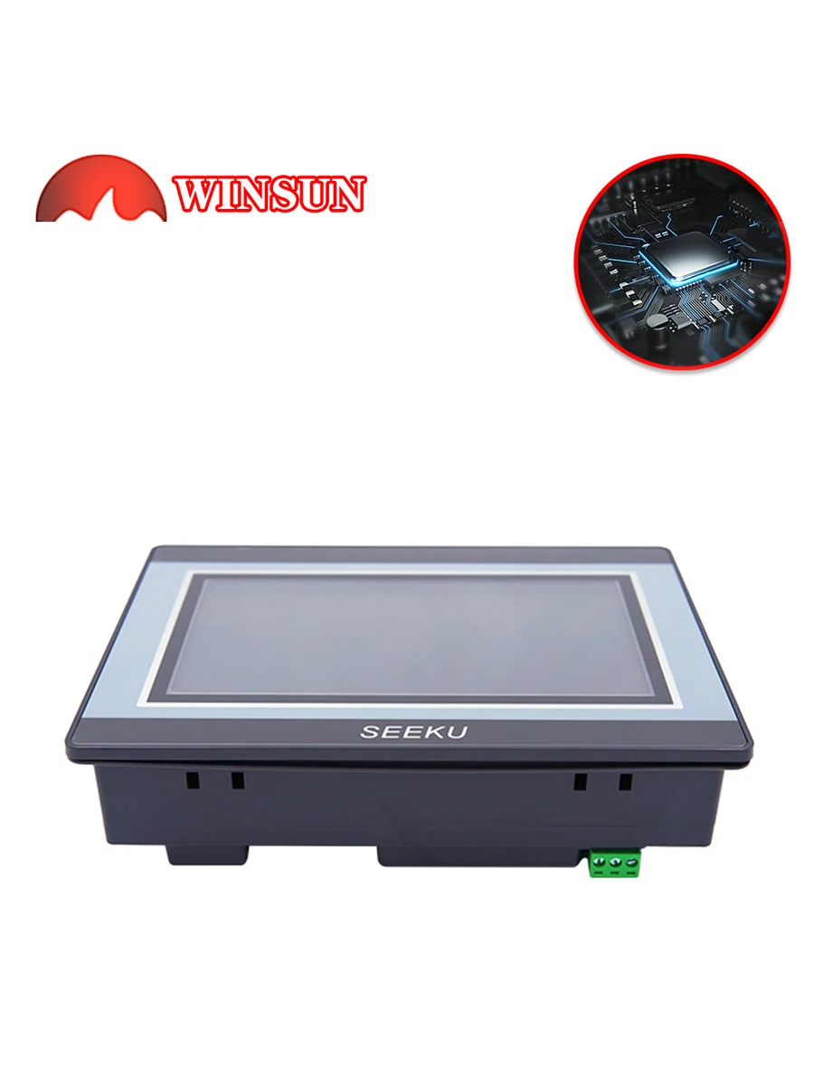 WS7048 7인치 HMI PLC 일체형 PLC 통합 패널 0-10V 4-20MA 아날로그 MODBUS 2CH PT100 K 타입 옵션