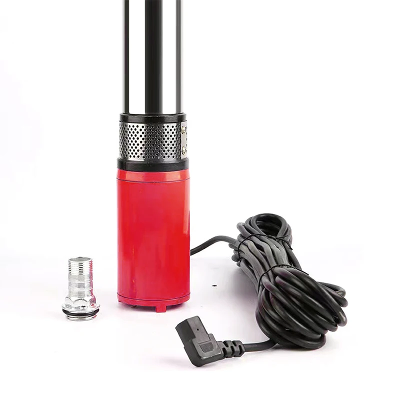 12V/24V/48V High Lift 55m Submersible Pump DC Screw Deep Well Pump for Garden Home Agricultural Irrigation Solar Water Pump
