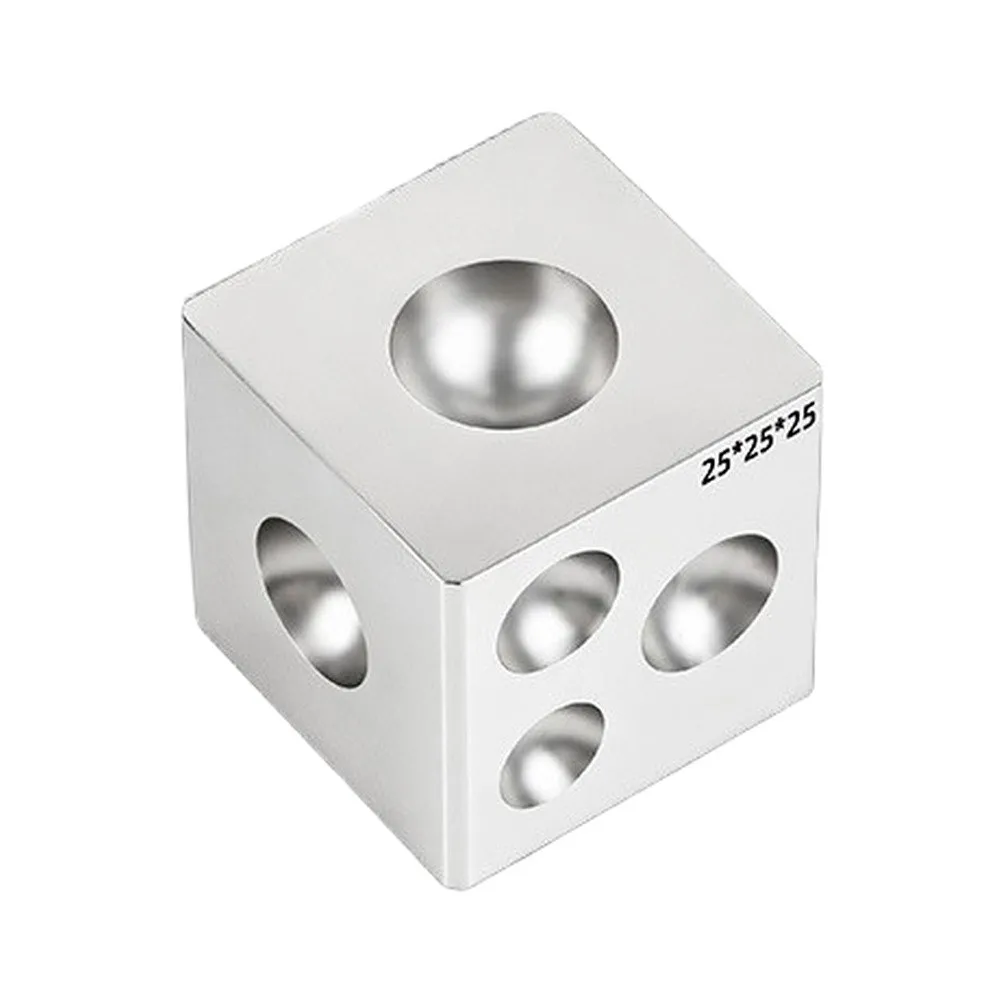 Hardened Steel Dapping Block Square for Metal Forming Shaping Punching with 3mm to 50mm Semicircle Diameter Cavities
