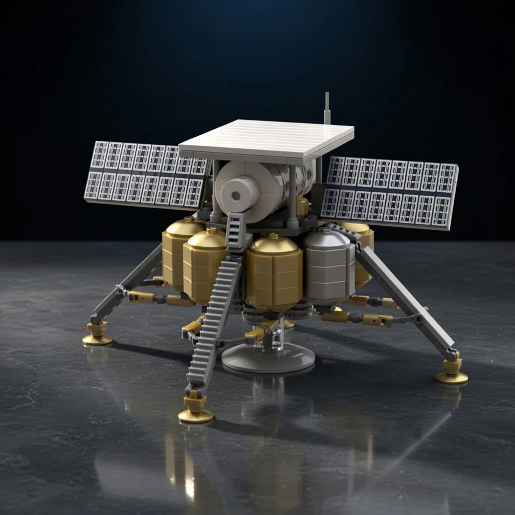 

MOC Space Lunar Colony Station Building Blocks Sci-Fi Moon Base Habitat Assembly Model Kit DIY Bricks Hobby Collector Set