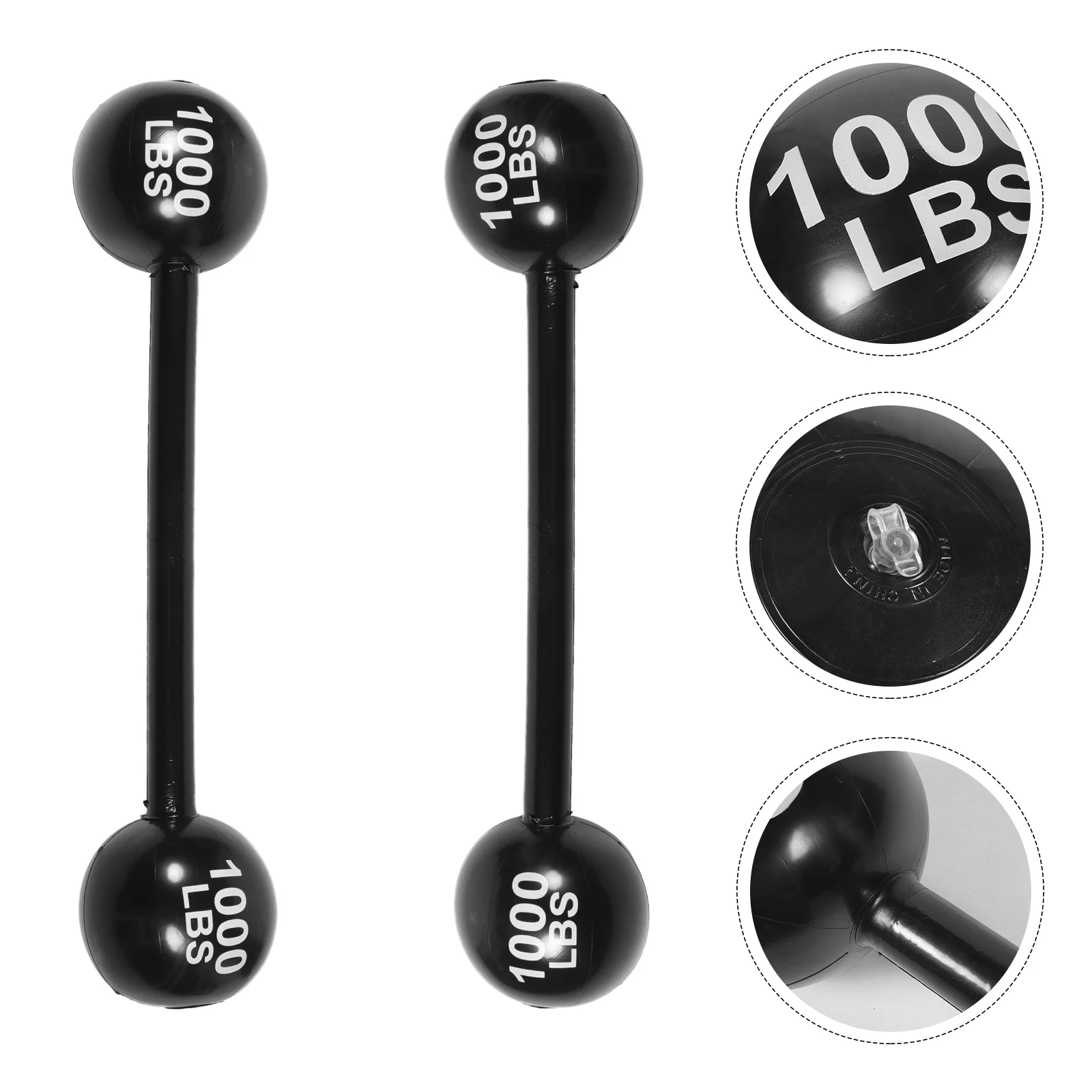 2PCS Inflatable Barbell Toy PVC Thickening Barbell Toy Simulated Inflatable Barbell Toy Party Atmosphere Props Funny Parent-chil