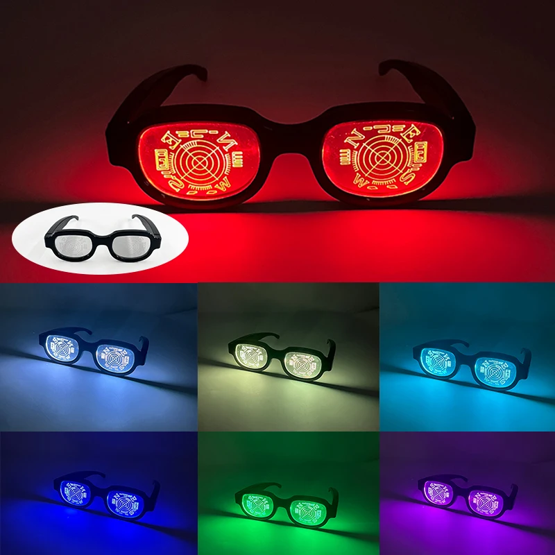 Halloween Nacht brille attraktive weiße Licht Brille Männer Frauen Disco Tanz Dekor Brillen Glühen Sonnenbrille – Detail 7