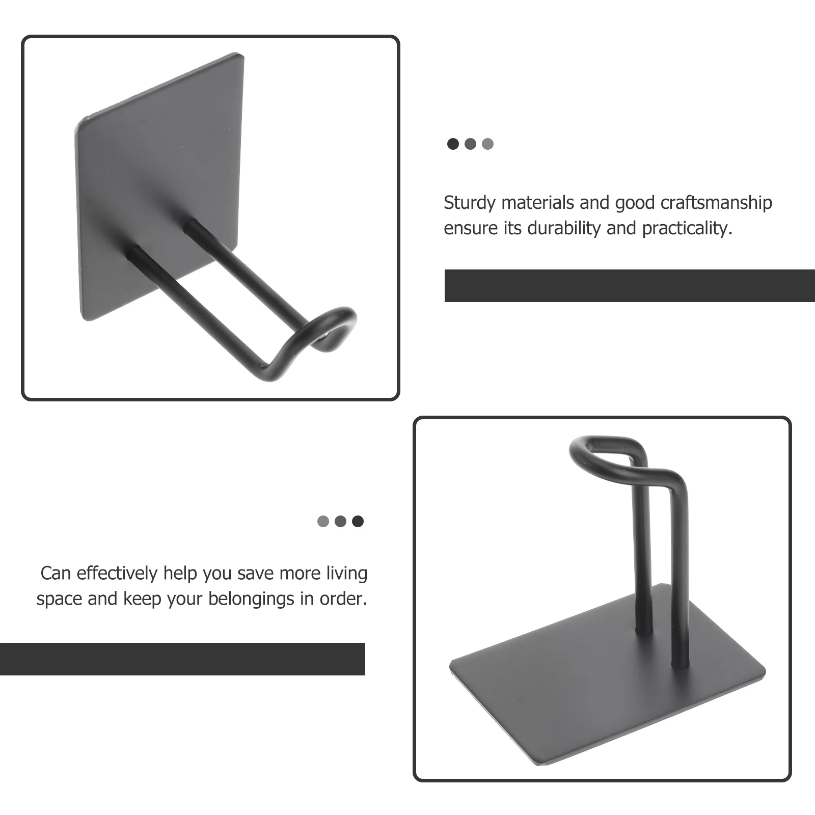 

4pcs Punch Free Hooks Sturdy Adhesive Wall Hangers for Coats Towels Bathrooms Wide Storage No Damage Practical Durability