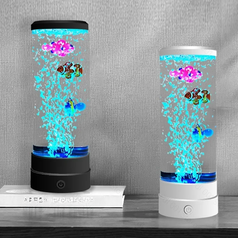 Simulation LED colorful large bubble fish light cross-border bedroom atmosphere light USB plug-in night light
