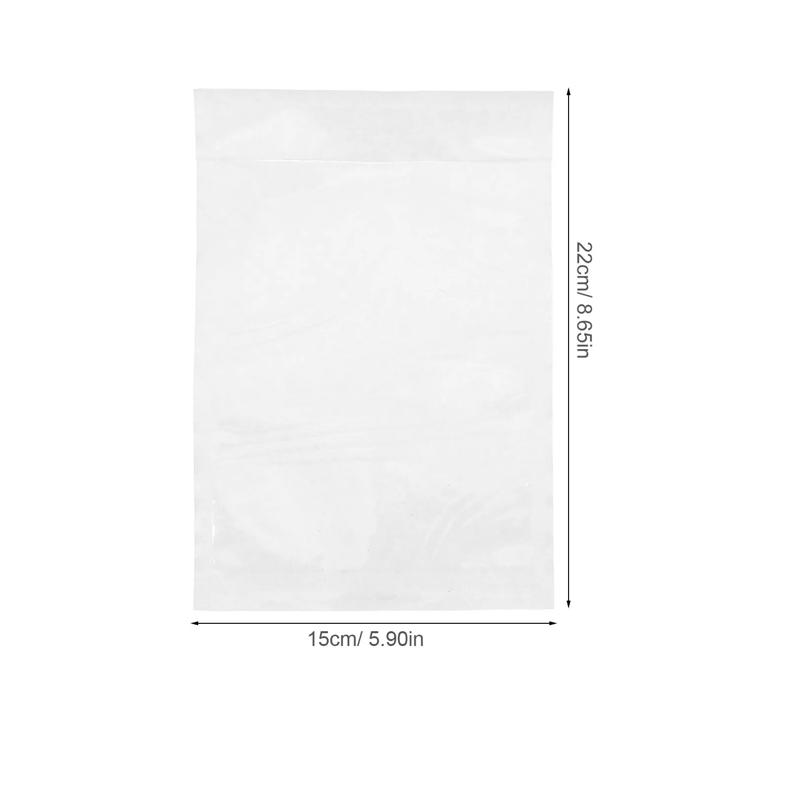 100 Pcs Clear Bags for Packaging Shipping Label Pouch Adhesive Pockets CPE Document