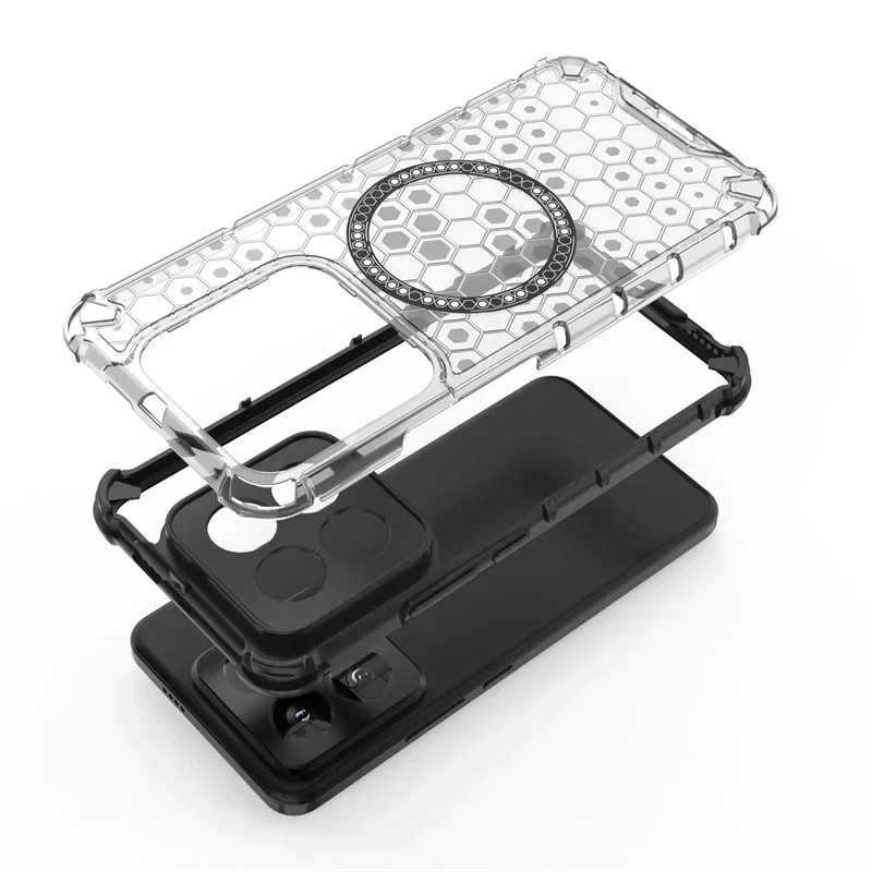 Luxury TPU Shockproof Armor PC Case for Redmi Note 13 Pro Plus 4G 5G 12 11 S K70E K60 K50 Ultra A3 Turbo3 13C 10C Magnetic Cover