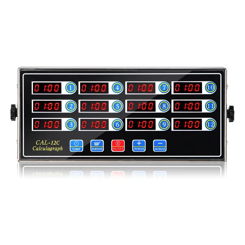 

Twelve-channel kitchen commercial timer, catering baking stainless steel countdown timer