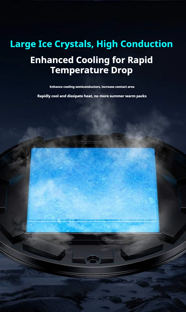 New 45W Semiconductor Tablet Cooler Large Area Powerful Cooling Magnetic RGB Phone Cooler for Pad/Gaming Phones with Lights