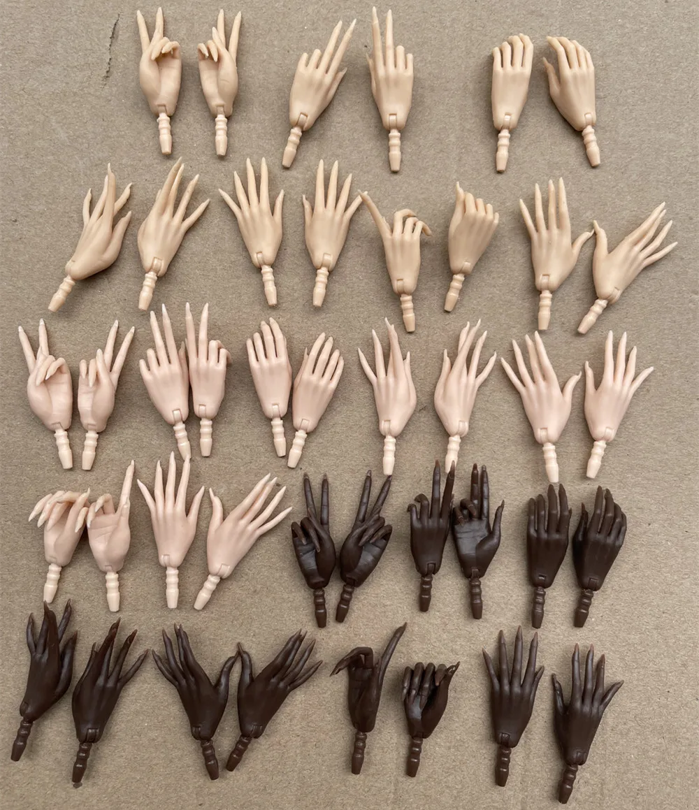 MENGF Doll Hands Long Nail Quality Doll Parts 8 Color 7 Gesture Hands For FR IT PP Super Model Doll Accessories DIY New Decors