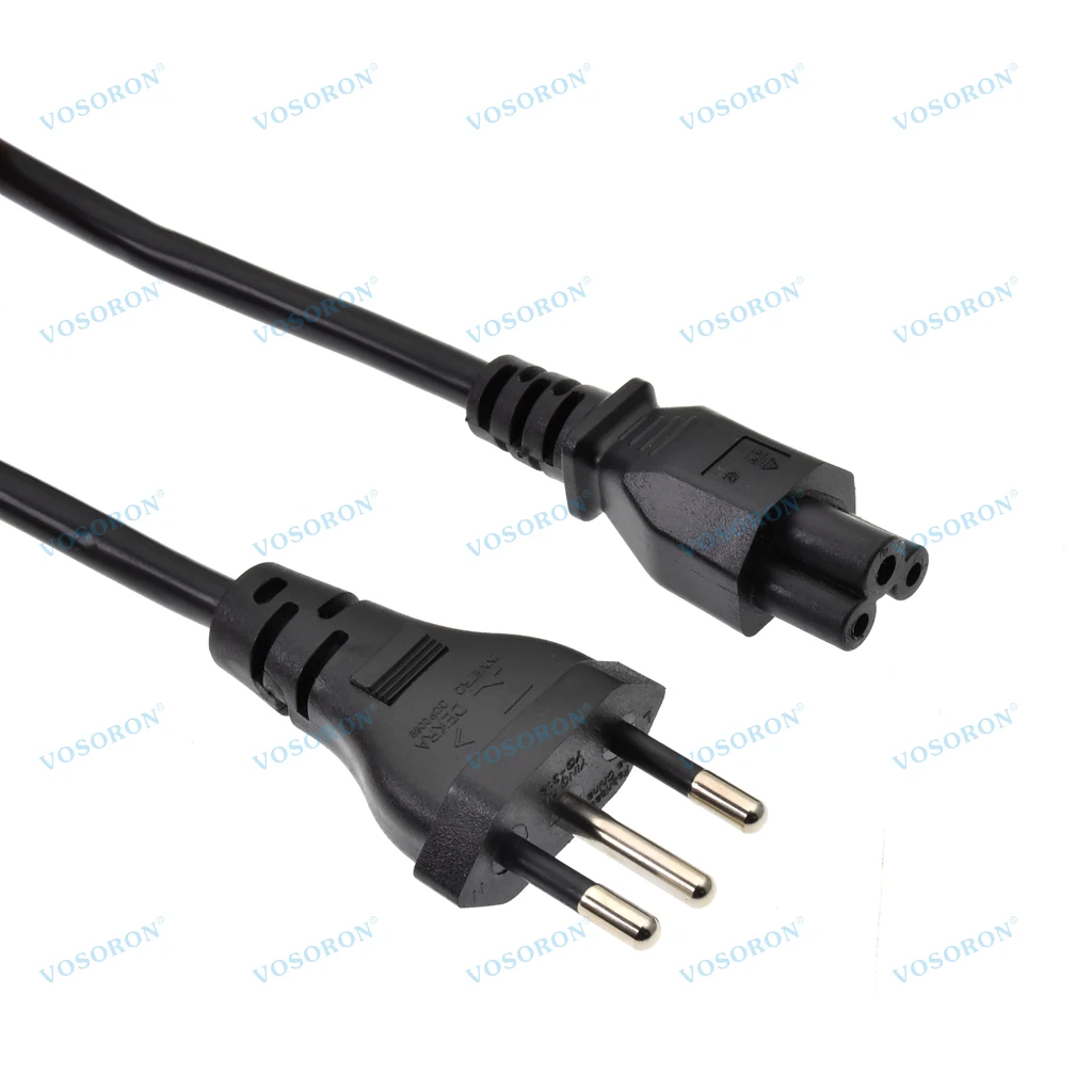 

Бразилия NBR14136 Штепсельные кабели питания, IEC320 C5 Шнур питания переменного тока Бразильский 3-контактный разъем Кабель питания 3x0,75 мм 1,5 метра