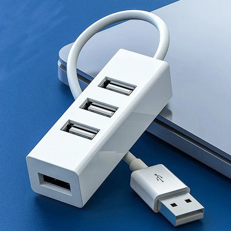 Mini 4-Port USB HUB USB Spliter Hub Adapter High Speed Hub USB 2.0 Splitter Converter All In One For PC Computer Accessories