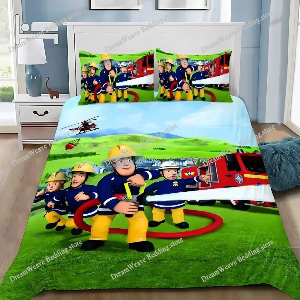 Bedding Decor Duvet Cover Firemans Sam 3D Exquisite Cartoon Anime Digital Printing Bedding Set Comforter Bed Youth Home Decor Ki