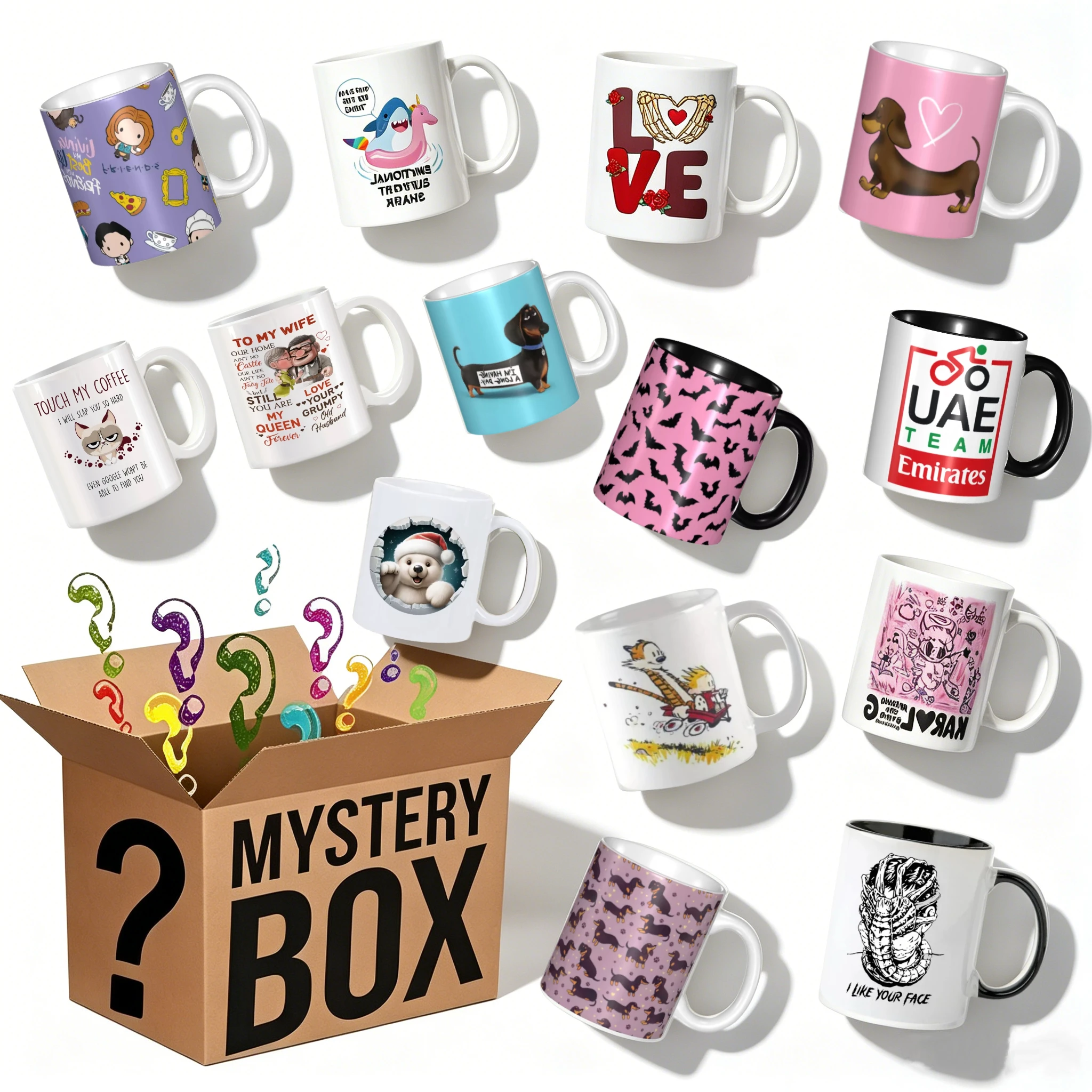 Clearance Surprise Mystery Box Mugs, Hundreds of Creative Designs Random Shipment, Cost‑Effective Affordable Gift Ceramic Water Cup