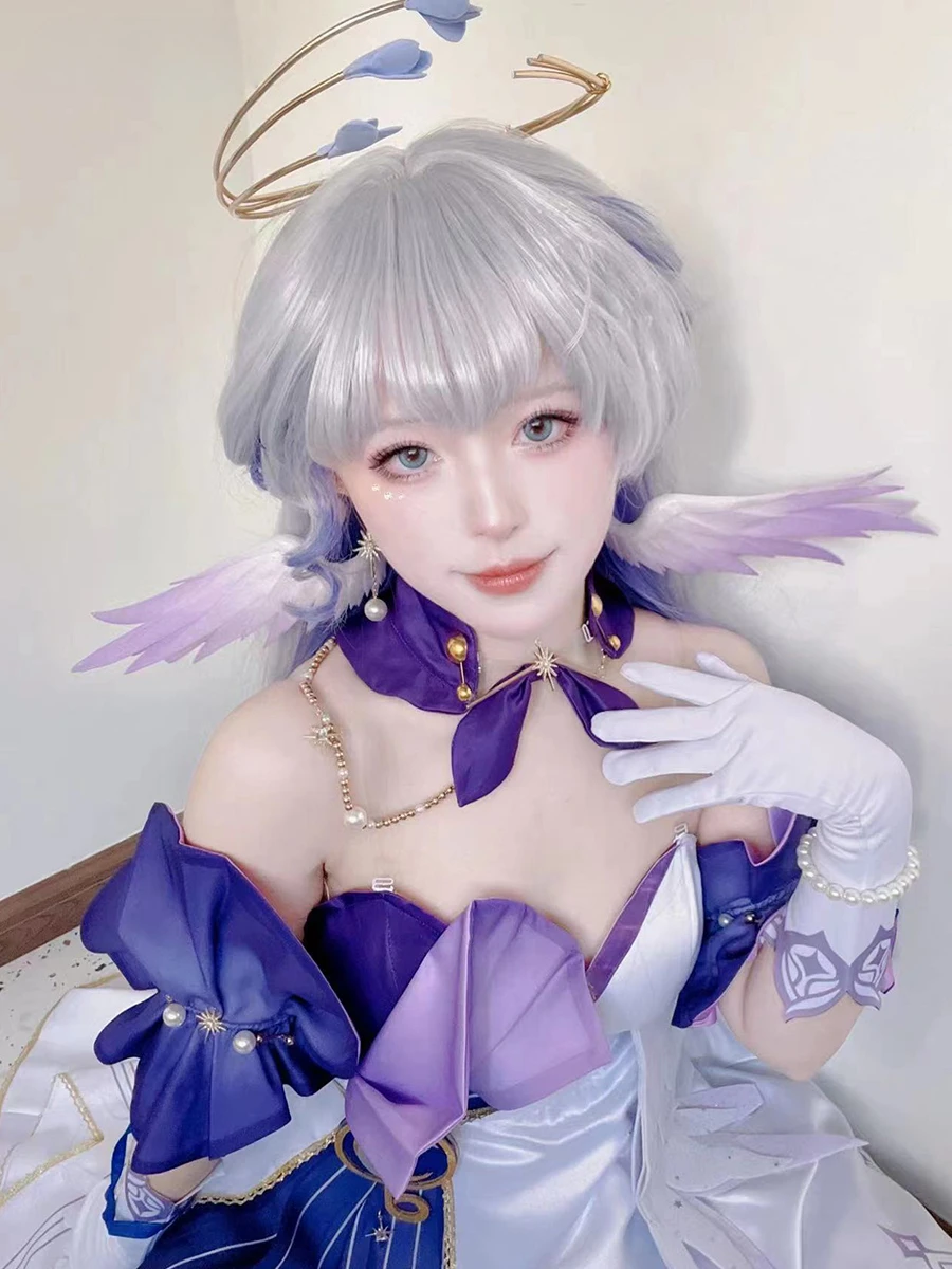 Honkai: Star Rail Robin Cosplay Costume Halloween Game Suit Women Lovely Dress Role Play Earring Gloves Accessories