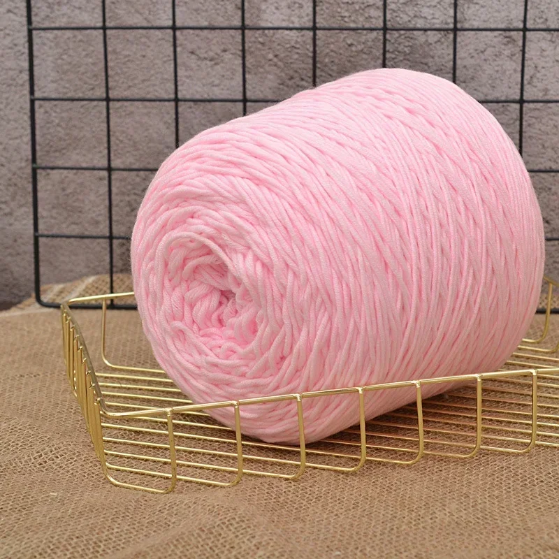 Imagen 7: Hilo de algodón de leche de 8 hebras de 1000g, lana tejida de algodón para amantes del cubo grande, hilo de ganchillo para bufanda de sombrero tejido DIY, hilo de espectáculo de poke de alfombra