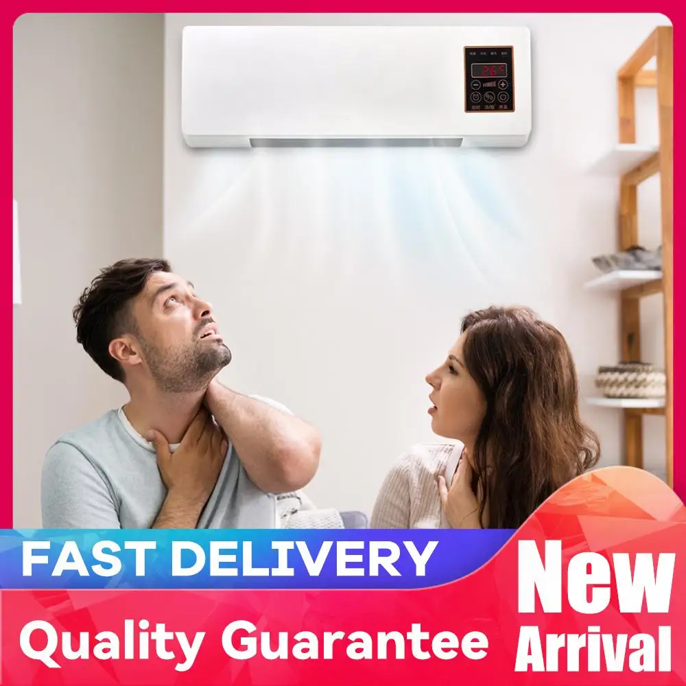 

Настенный мобильный электрический вентилятор с пультом дистанционного управления, охлаждающий вентилятор двойного назначения, воздухоохладитель для общежития, офиса, спальни