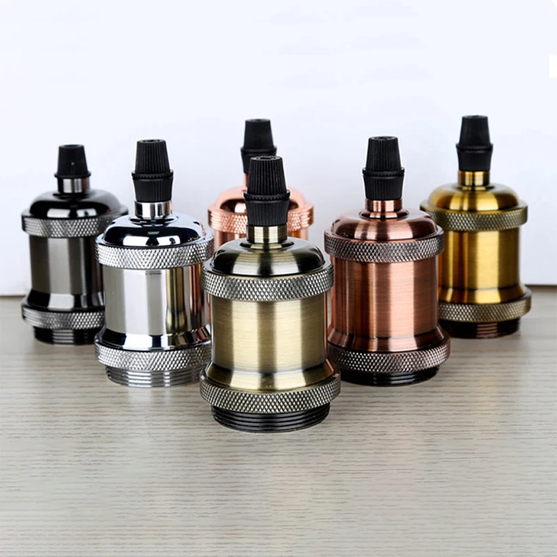 

Винтажный патрон для лампы с резьбой Эдисона E27, держатель для лампочки, промышленный подвесной светильник для декора дома