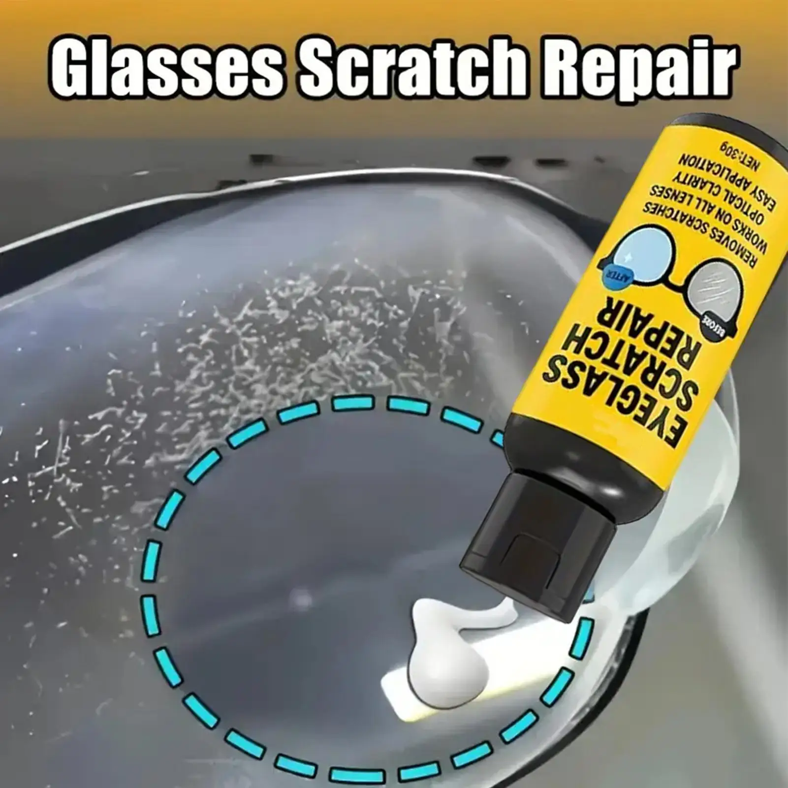 Glasses Lens Cleaner Anti Fog Repairs Small Scratches & Abrasions Effectively Cleans Surface Dirt Restores Lens Smoothness