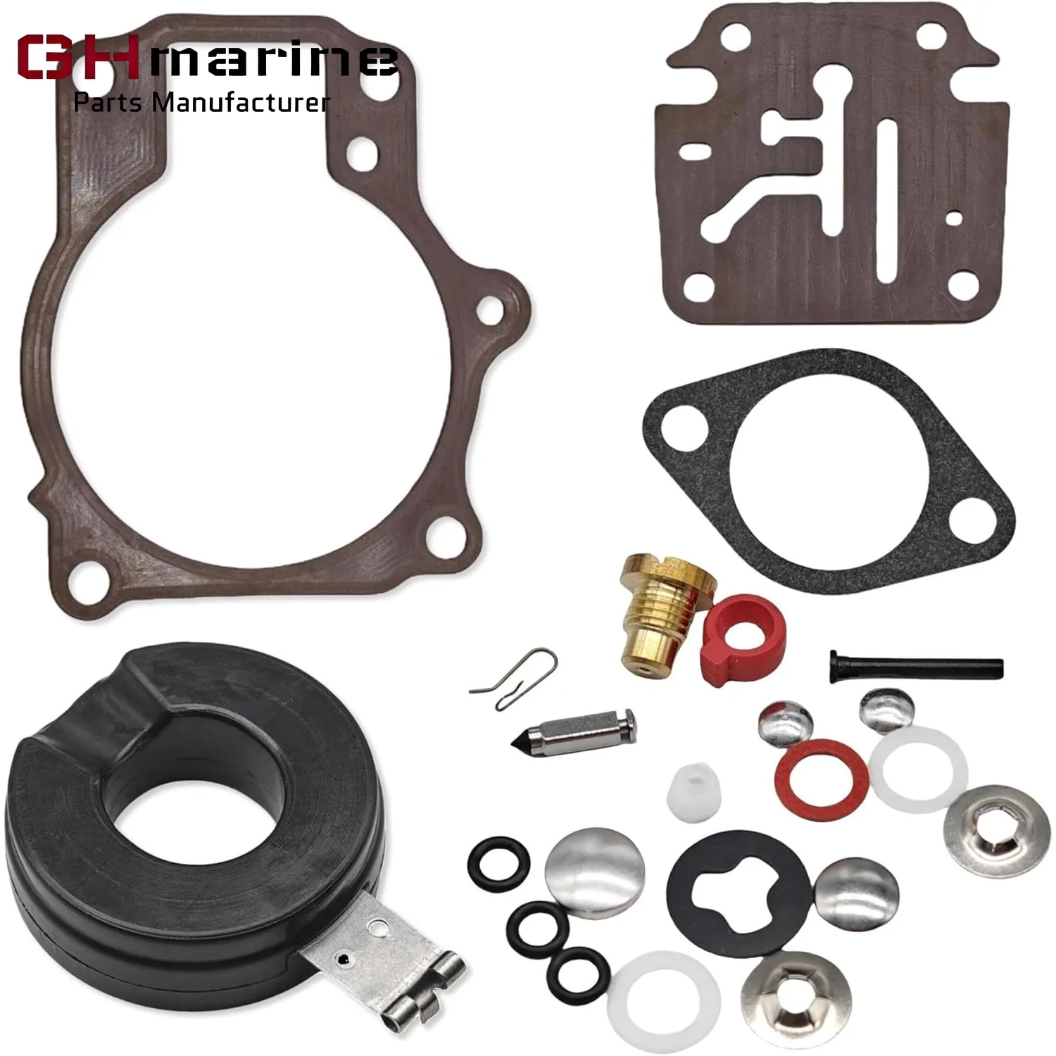 

‎GHmarine 396701 Carb Rebuild Kit with Float for Johnson Evinrude 18 - 75 HP Outboard 392061 18-7222 18-7042