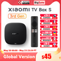 Global Version Xiaomi TV Box S 3rd Gen 4K Ultra HD Bluetooth 5.2 Wifi6 32GB ROM Google TV Google Assistant Smart Media Player