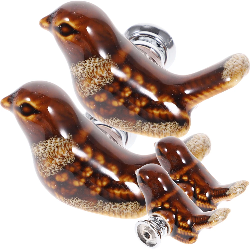 

4 Pcs niture Retro Cabinet Handle Vintage Dresser Pulls Drawer Replacement Round Style Knobs