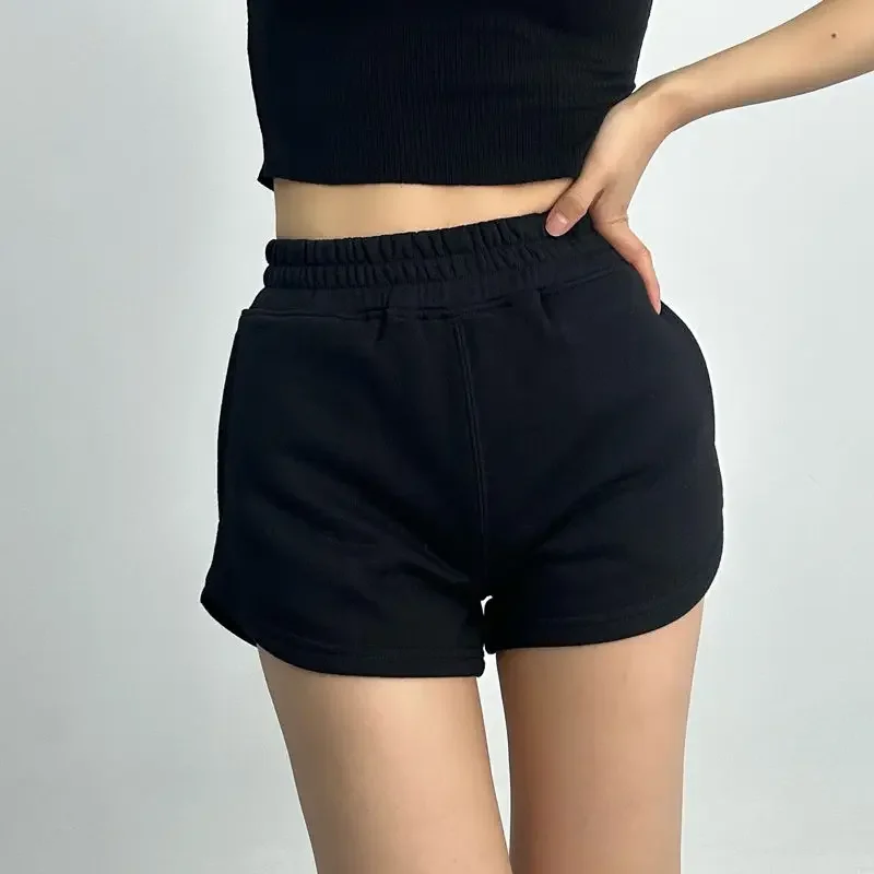 

Широкие микро-мини-женские короткие брюки, домашняя хлопковая молодежная уличная одежда Y2k, винтажные модные классические струящиеся шорты в стиле Харадзюку XL для женщин