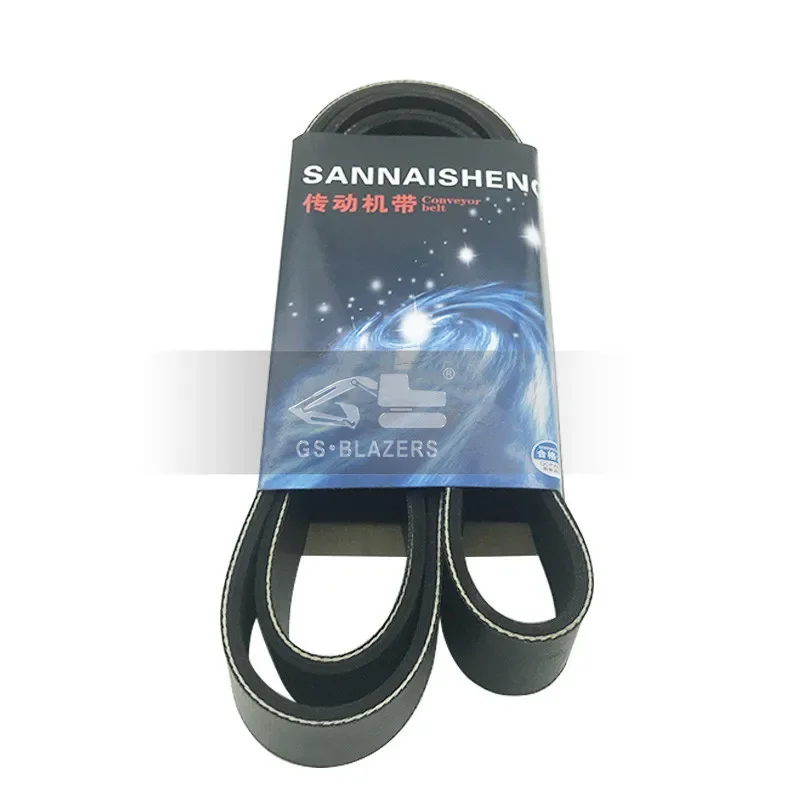 

For 210DL 200D 340 380DL 480DL Belts 10PK1470 D13 Engine Belts 20459311 15078671 Excavator Parts