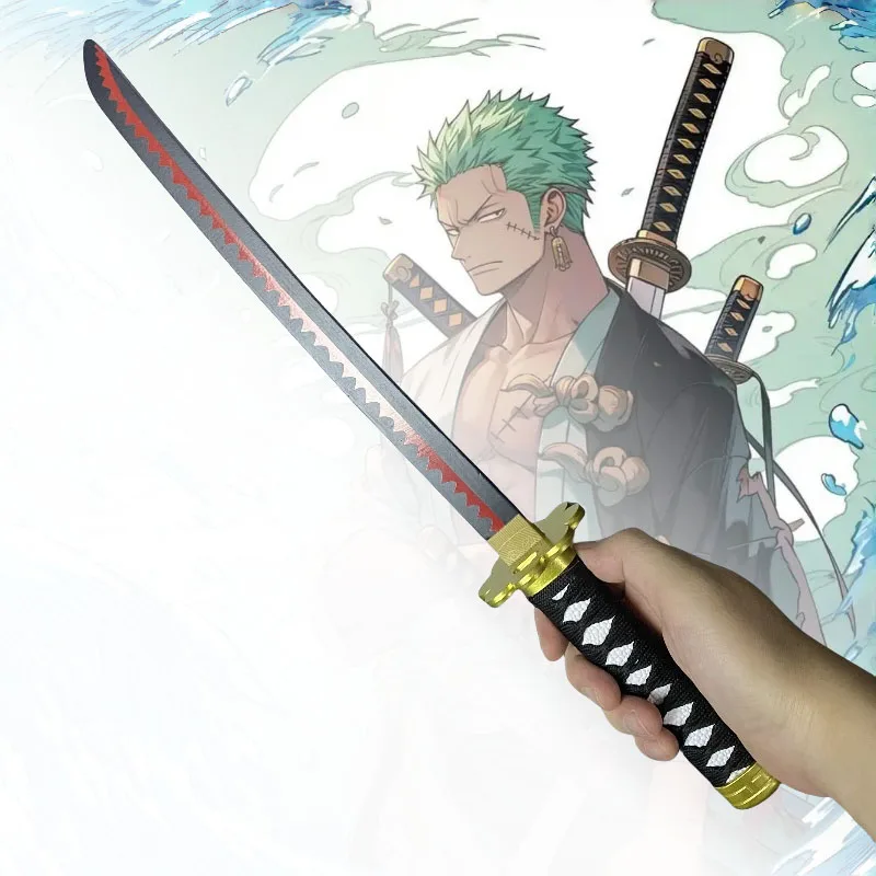 17inch/45cm Roronoa Zoro Katana Anime Ninja Sword Cosplay Prop One Piece Knife Real Samurai Sword Japonesa Katana Sabre Toy Gift