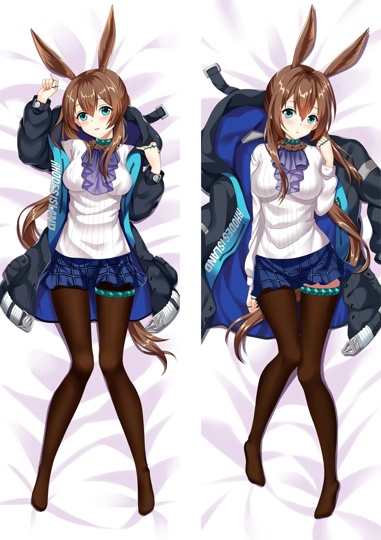 Anime Arknights CEO Amiya Cosplay Dakimakura Pillow Case Double Side Printed Bedding Hing Body Pillowcase Otaku Waifu