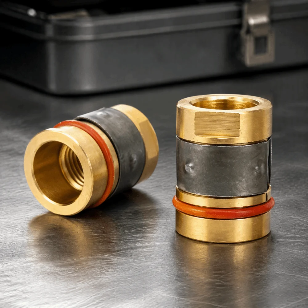 2pcs 169729 Model MIG Welding Nozzle Brass Replacement Tips MIG Nozzle Adapter Gold Welding Nozzle Adapter For Hobart MIG Gun
