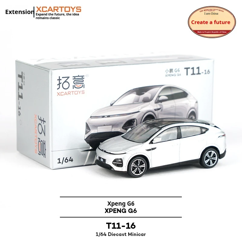 

XCARTOYS 1/64 Scale Alloy Car Model Miniature New Moon Silver Little Horse G6 Collectible Toy Non-Radio Controlled Vehicle