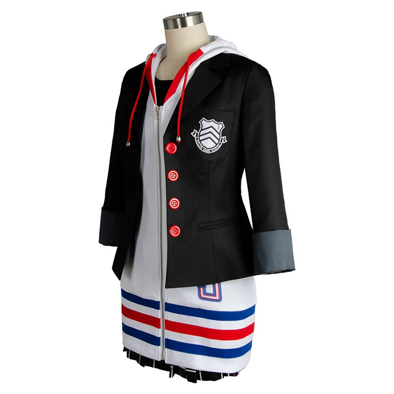 Persona 5 Anne Takamaki Cosplay Kostuum Pruik Kerst Halloween Party Jasje Jas Jurk Rok Meisjes Vrouwen Outfits