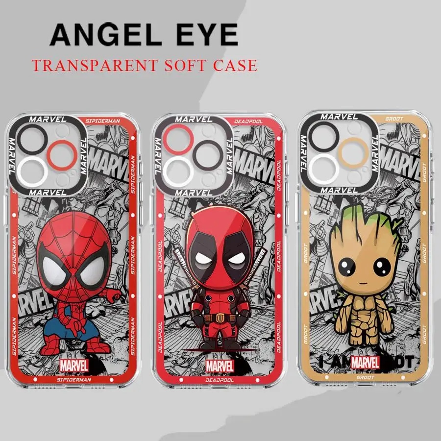 Marvel Deadpool Groot Phone Case for Mi 11 Lite 5G 11T Pro 11T Redmi 9A 10A 10C 12 4G 12C 13C 4G 5G Poco X3 NFC X3 Pro