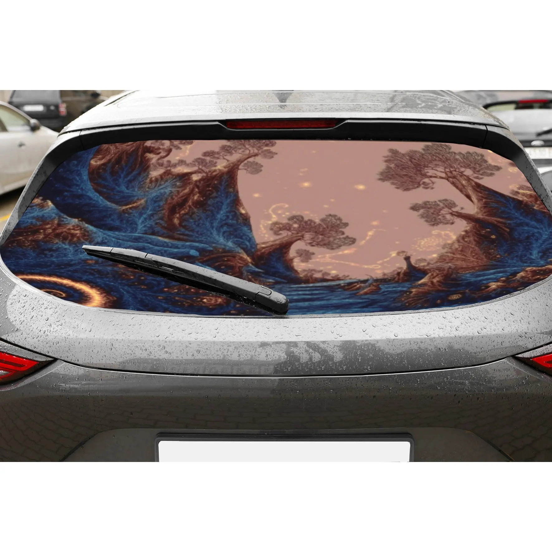 

Quiet path PVC material self-adhesive waterproof car rear window sticker, easy to paste without falling off, waterproof and ligh